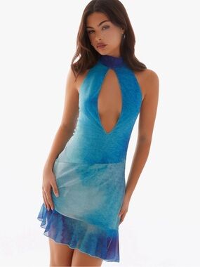 NWT PEPPERMAYO ARLO DRESS - BLUE TIE DYE